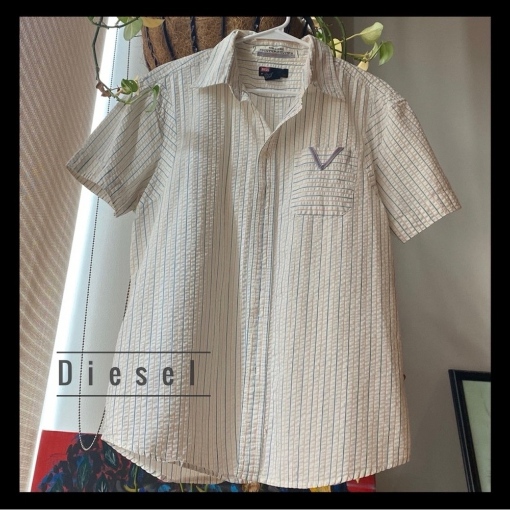 Diesel stripes print pattern with raised effect on fabric. Excellent - XL